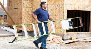 CHECK YOUR SURROUNDINGS WHEN ON YOUR LADDER